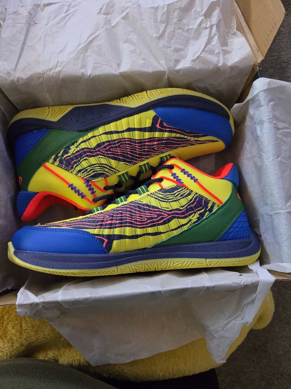 AND1 Shoe with Yellow Fuzzy Surface